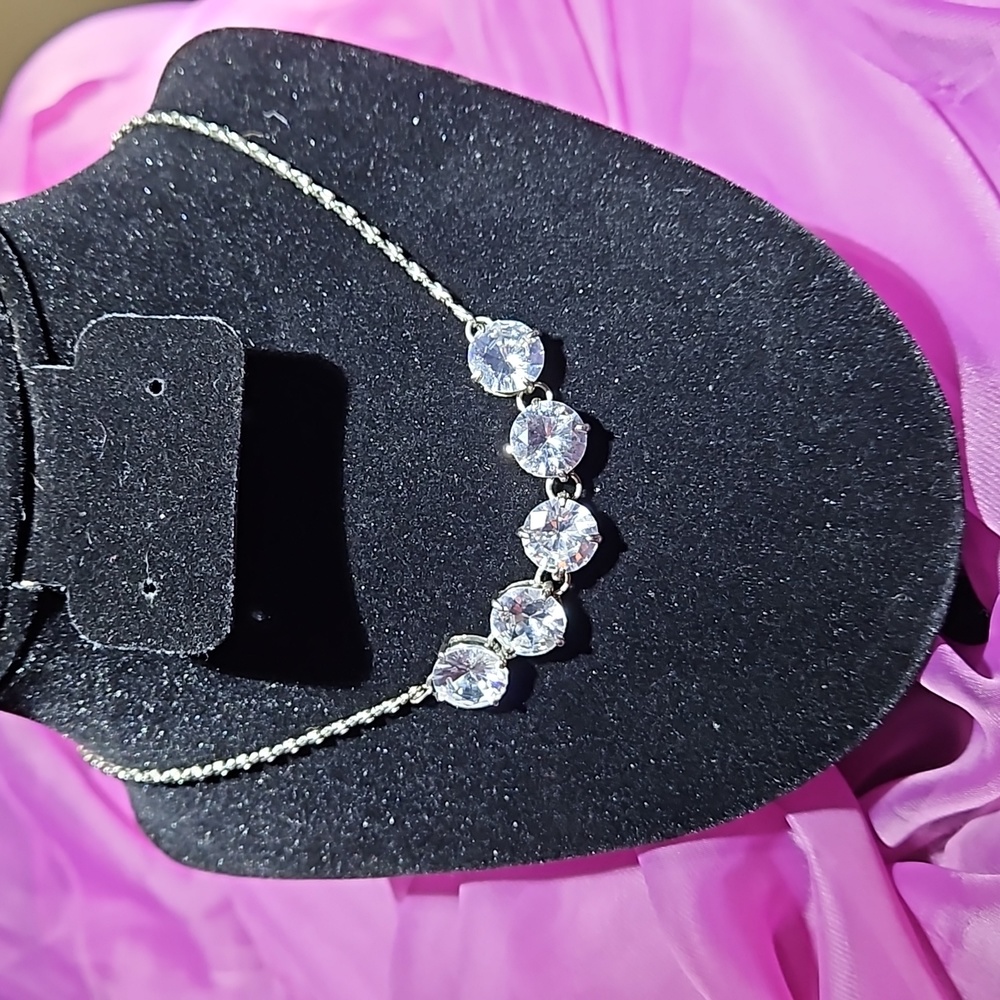 Choker Necklace With Clear Stones